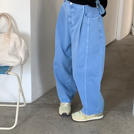 【即納販売】pigmentカーブcolor pants/4カラー