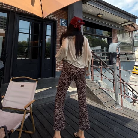 leopard summer pants/ワンカラー