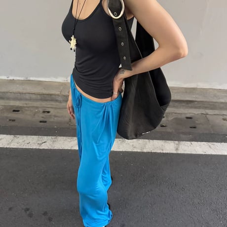 0866 eee color toromi pants/ビビピンク