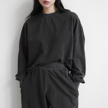 【即納販売】 pigment crop longsleeve/6カラー