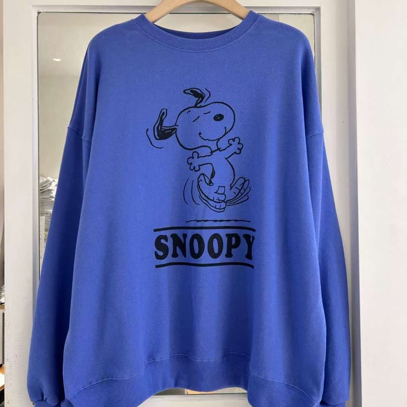 0290 SNOOPY back lettering pigment sweat/3カラー |