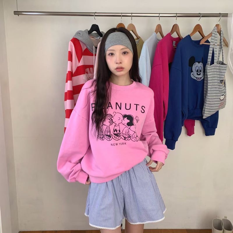 0593 SNOOPY pigment sweat/2カラー | riru select