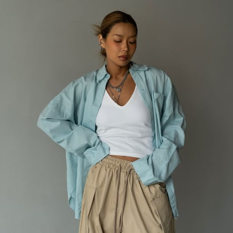 【即納販売】0614 damage over shirt/3カラー⭐︎なおみさん着用⭐︎