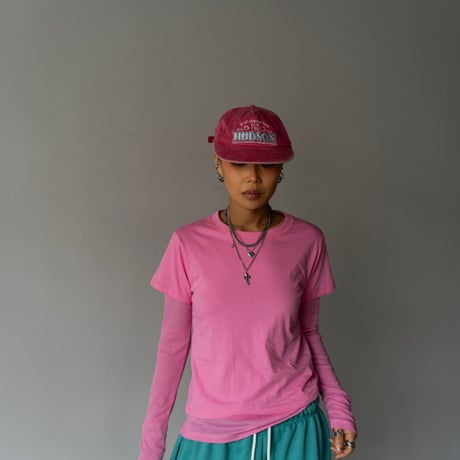 【即納販売】0669 color layered tee【半袖】/ブラックのみ