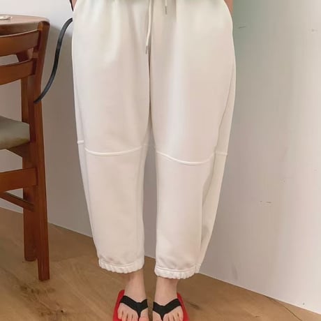 【即納】0758 summer cotton 2way pants/アイボリー