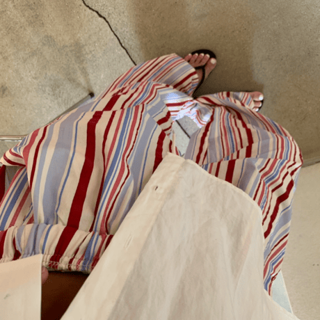 【即納販売】0168 stripe straight pants/3カラー