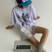 0766 damage garlic box pigment tee/5カラー