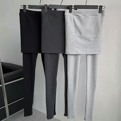 【即納販売】00395 skirt付きleggings/3カラー:2サイズ展開