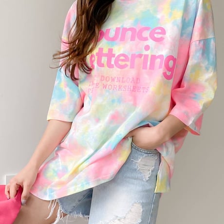 即納販売　0740 タイダイ neon tee/2カラー