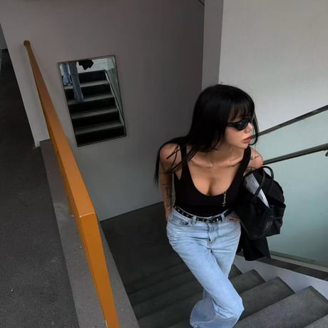 0700 sporty＆rich CUP付きtank top/2カラー