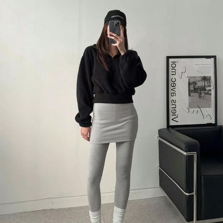 【即納販売】00395 skirt付きleggings/3カラー:2サイズ展開