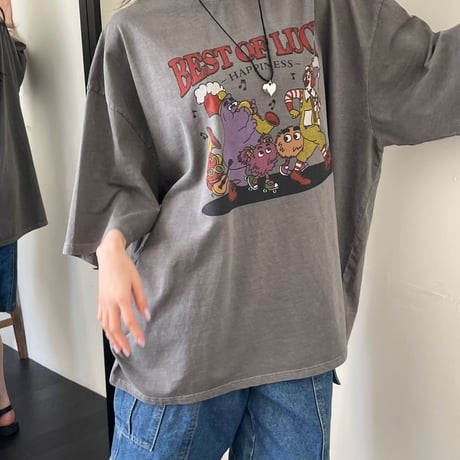 0672 New マクドナルド🎵pigment tee/3カラー