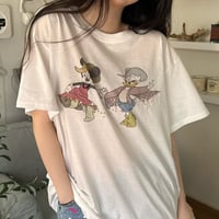 0768 ラインストーン daisy＆minnie tee/2カラー