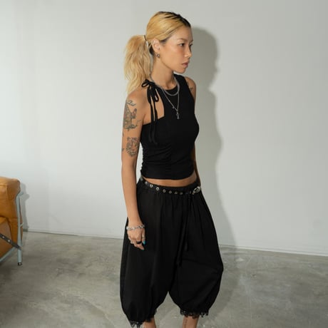 0857 shirring tank top/3カラー