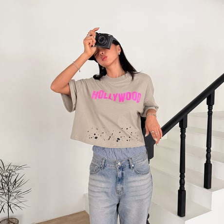 0822 Hollywood damage tee/3カラー