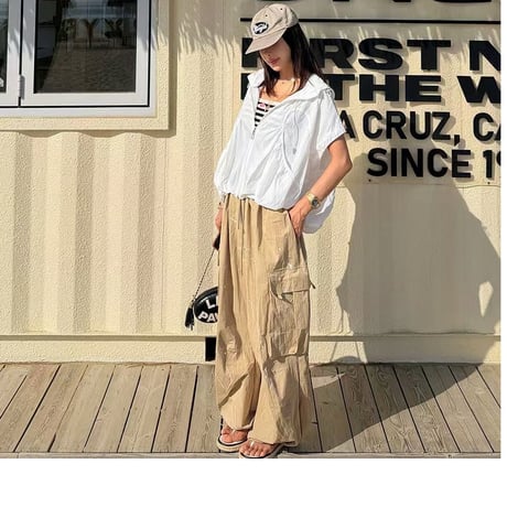【即納】ウエストロゴ＆paint cargo summer 2weypants/3カラー