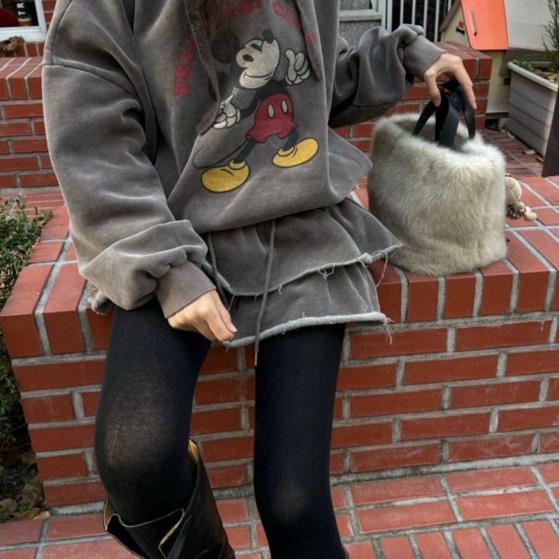 017 rill skirt docking pants【kimou】/ブラウン【Naomiさ