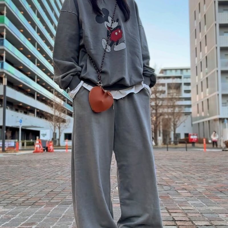 Shadow Mickey Sweat スウェット レディース グレー FREE 0417 mickey