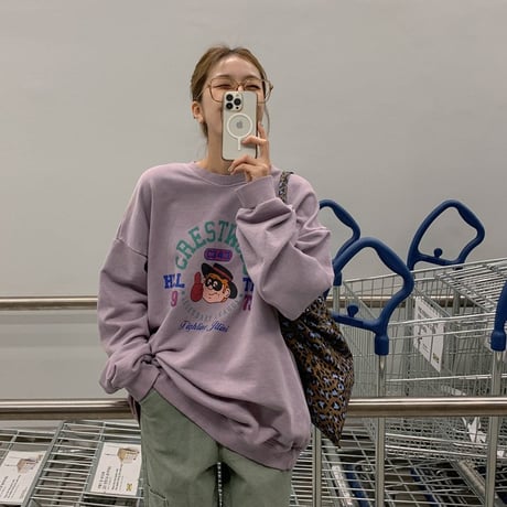 0407 Pigment Mac friend sweat/2カラー