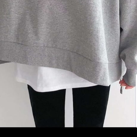 【即納】0584 レイヤードtシャツ/3カラー