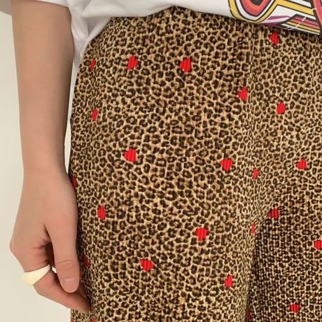 0762 leopard Heart pants/ワンカラー