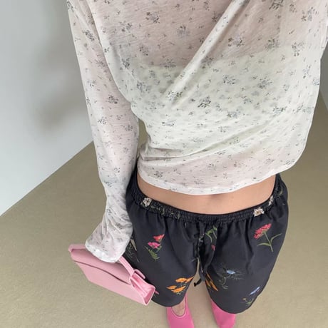 Mini Flower see-through tee/2カラー