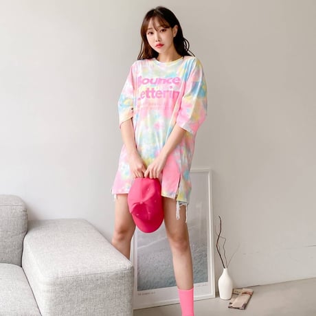 即納販売　0740 タイダイ neon tee/2カラー