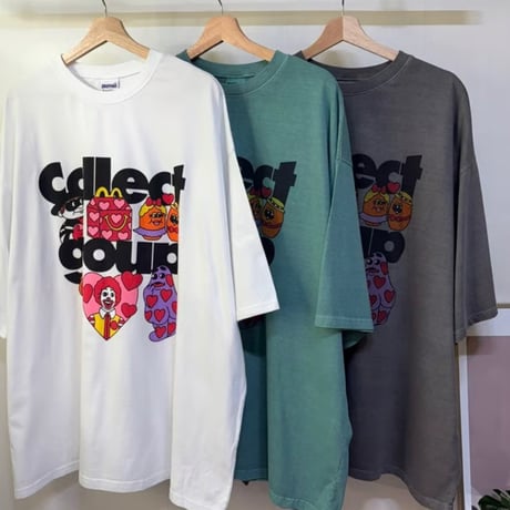 0706 NEW Heartマクドナルドpigment tee/3カラー