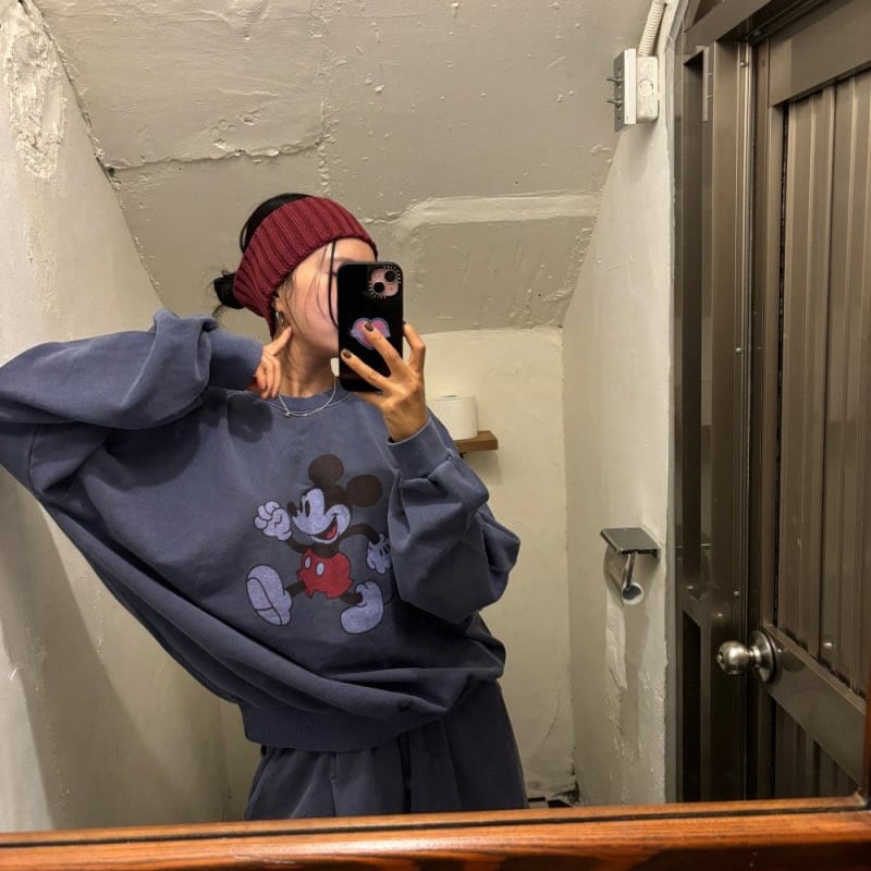 0272 FW NEW mickey pigment sweat/3カラー | riru se