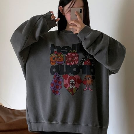 0406 Pigment McDonald Heart sweat/2カラ