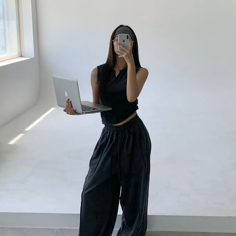 0882 🉐セットアップ商品🉐ノースリーブ＆2waypants/3カラー