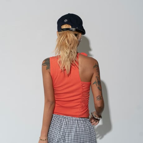 0857 shirring tank top/3カラー
