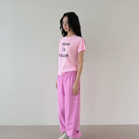 【即納販売】0701 pigment logo tee/ピンクのみ
