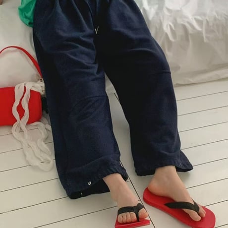 【即納】0758 summer cotton 2way pants/アイボリー