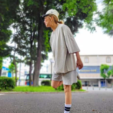 0116 pigment  over light半袖sweat/10カラー
