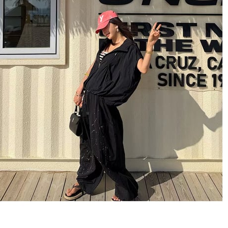 【即納】ウエストロゴ＆paint cargo summer 2weypants/3カラー