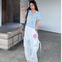 【即納販売】0756 ニコちゃん summer nylon  pants/4カラー