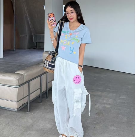 【即納販売】0756 ニコちゃん summer nylon  pants/4カラー