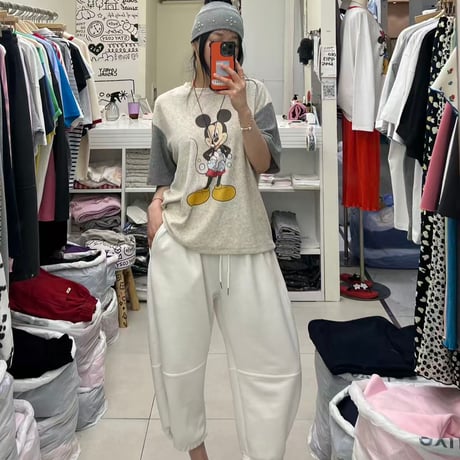 【即納】0758 summer cotton 2way pants/アイボリー