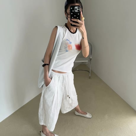 Flower tie-dye tops/3カラー