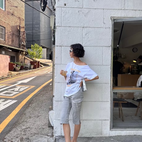 cargo half tight ストレッチpants/2カラー