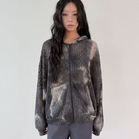 ♦️即納♦️0691 tie-dye zip foodie/4カラー