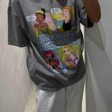 0698 American comic Princess tee/2カラー