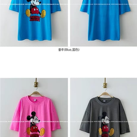 0874 neon mickey tee/3カラー