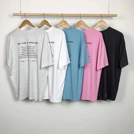 Back lettering  ボクシーcolor tee/5カラー
