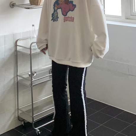 【即納販売】0071 pile frill line pants/2カラー