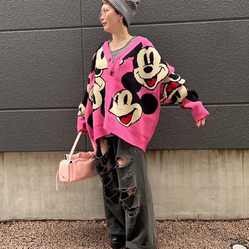 0378 mickey over cardigan/4カラー❤︎まいさん他インフルエンサー様着