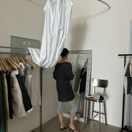 0852 Henry neck sheer summer sleeve/4カラー