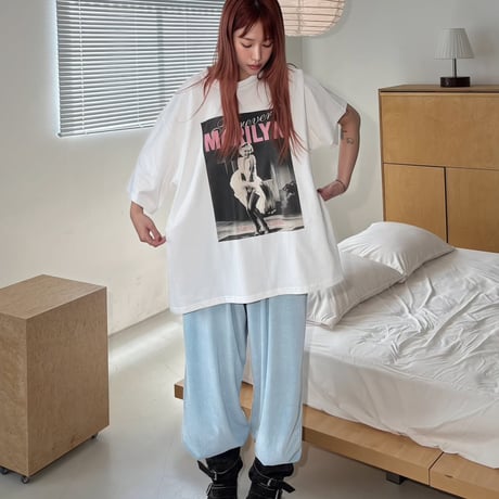 1041 【★即納★数量限定】Forever Marilyn Photo BIG TEE/2カラー
