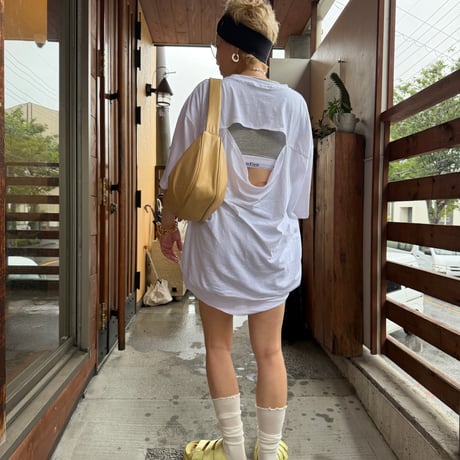 【即納販売】0859 back open rock tee/2カラー⭐︎なおみさん着用⭐︎